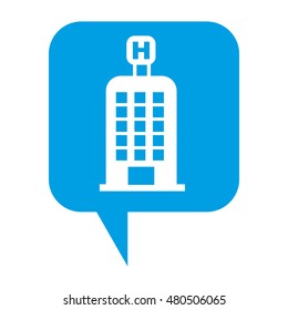hotel building place silhouette vector illustration design
