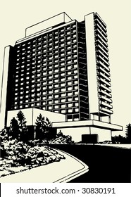 Hotel Building Vector 01