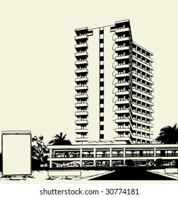 Hotel Building Vector 02