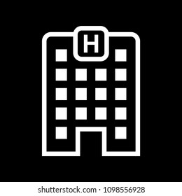 Hotel building vector icon