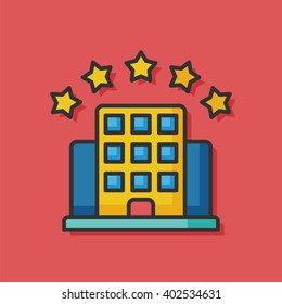 hotel building vector icon