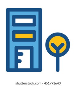 Hotel Building Vector Icon