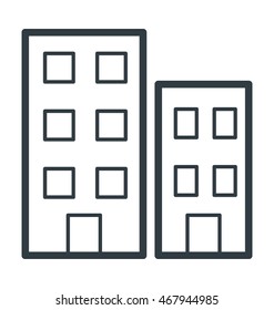 Hotel Building Vector Icon