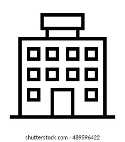 Hotel Building Vector Icon