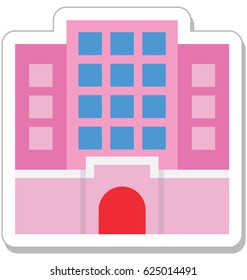 Hotel Building Vector Icon