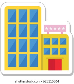 Hotel Building Vector Icon