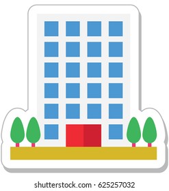 Hotel Building Vector Icon