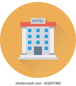 Hotel Building Vector Icon