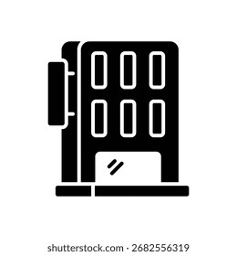 Ilustración de stock de concepto de icono de Vector de edificio de hotel