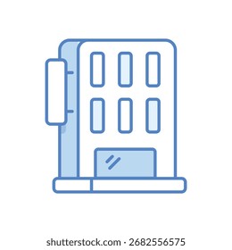 Ilustración de stock de concepto de icono de Vector de edificio de hotel