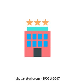 hotel building vector icon illustration. hotel vector design. isolated on white background