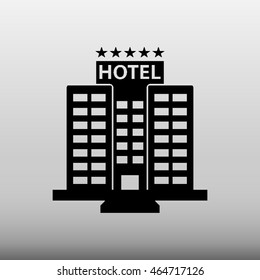 Hotel Building Vector Icon Illustration