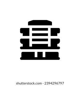 icono del vector de construcción de hotel. estilo sólido de icono inmobiliario. uso perfecto para logotipo, presentación, sitio web y más. diseño simple de iconos moderno estilo glifo