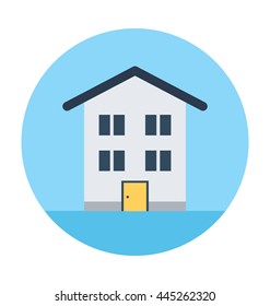 Hotel Building Vector Illustration