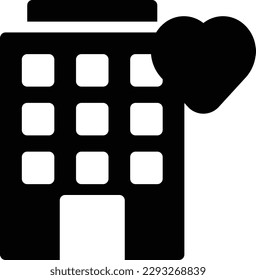 hotel building Vector illustration on a transparent background.Premium quality symbols.Glyphs vector icon for concept and graphic design.