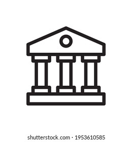 Hotel Building Vector Outline Icon. EPS 10 File. Hotel and Services Symbol