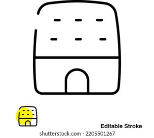 Hotel Building Vector Outline Icon