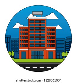 hotel buildings accommodation trees street