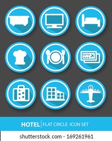 Hotel buttons,Blue version,vector