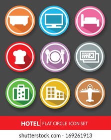 Hotel buttons,colorful version,vector