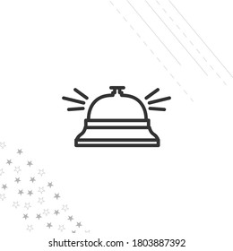 Hotel call icon. reception bell isolated line icon for web and mobile