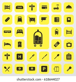hotel cart icon. Hotel set. vector sign symbol on white background