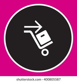 Hotel cart icon,  vector illustration. Flat design style