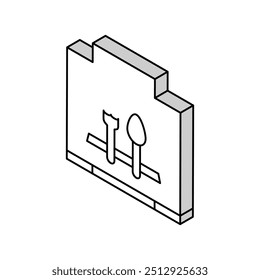 hotel catering service isometric icon vector. hotel catering service sign. isolated symbol illustration