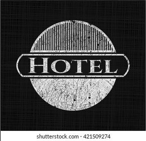Hotel chalkboard emblem