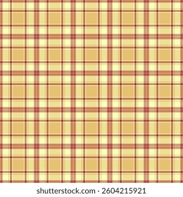 Hotel check plaid background, minimalist textile seamless vector. Grand fabric tartan texture pattern in light and red colors palette.