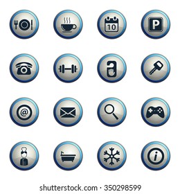 Hotel chrome icons for web
