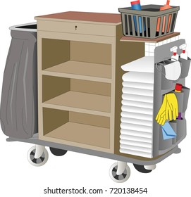 hotel cleaning cart