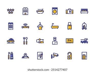 Hotel Colored Icon. Hotel and Holidays Icon Theme.