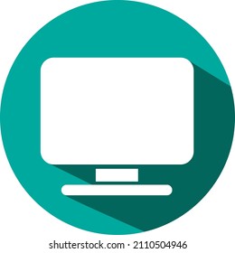 Hotel computer, illustration, vector on a white background.
