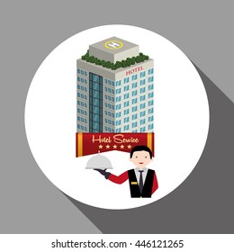 Hotel  concept with icon design, vector illustration 10 eps graphic.