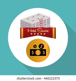 Hotel  concept with icon design, vector illustration 10 eps graphic.