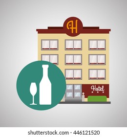 Hotel  concept with icon design, vector illustration 10 eps graphic.