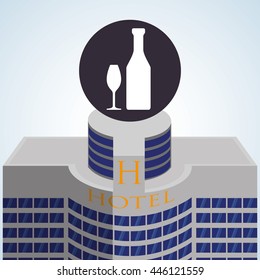Hotel  concept with icon design, vector illustration 10 eps graphic.