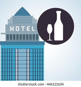 Hotel  concept with icon design, vector illustration 10 eps graphic.