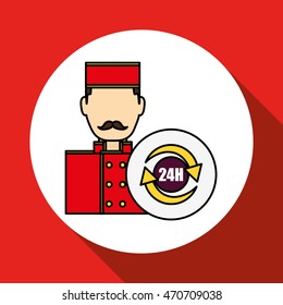 Hotel concept with icon design, vector illustration 10 eps graphic.