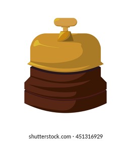 Hotel concept represented by bell icon. Isolated and flat illustration 