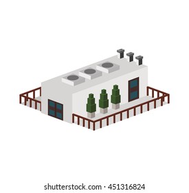 Hotel concept represented by building icon. Isolated and flat illustration 