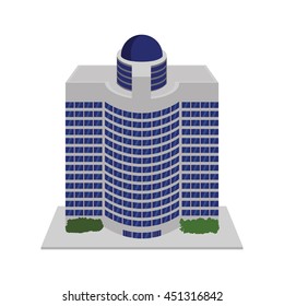 Hotel concept represented by building icon. Isolated and flat illustration 
