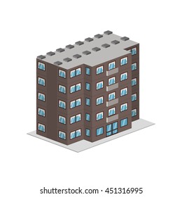 Hotel concept represented by building icon. Isolated and flat illustration 