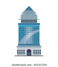 Hotel concept represented by building icon. Isolated and flat illustration 