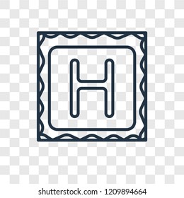 Hotel concept vector linear icon isolated on transparent background, Hotel concept transparency concept in outline style