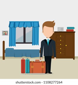 hotel consierge working avatar character