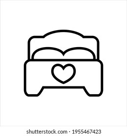 Hotel couple room vector icon symbol design