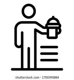Icono de la tripulación del hotel. Contorno icono vectorial de la tripulación del hotel para el diseño web aislado en fondo blanco