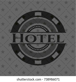 Hotel dark emblem. Retro